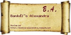 Bankós Alexandra névjegykártya